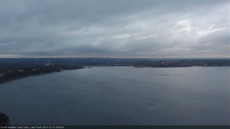 Lake Travis webcam, December 19, 2017 3:55 PM CT