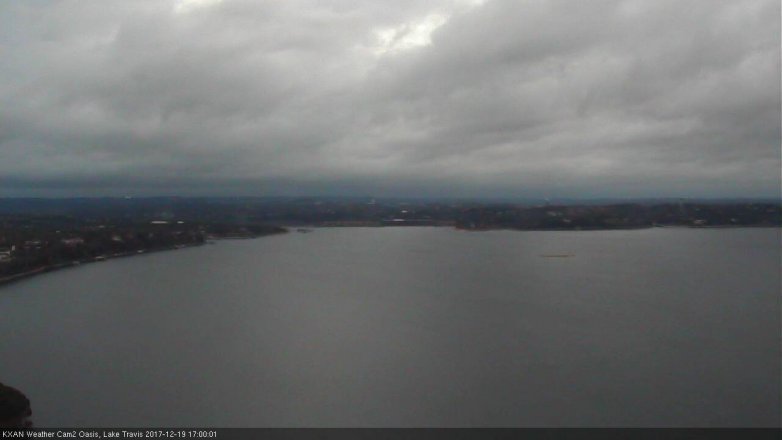 Lake Travis webcam, December 19, 2017 4:15 PM CT