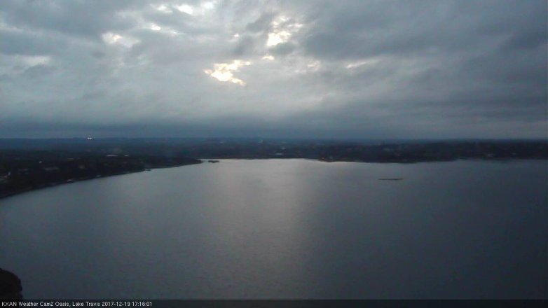 Lake Travis webcam, December 19, 2017 4:25 PM CT