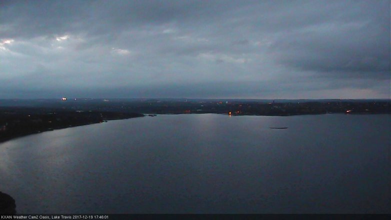 Lake Travis webcam, December 19, 2017 4:50 PM CT