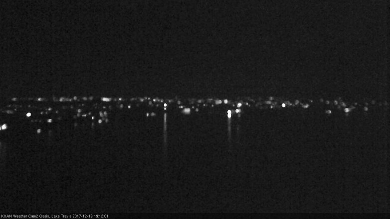 Lake Travis webcam, December 19, 2017 6:40 PM CT