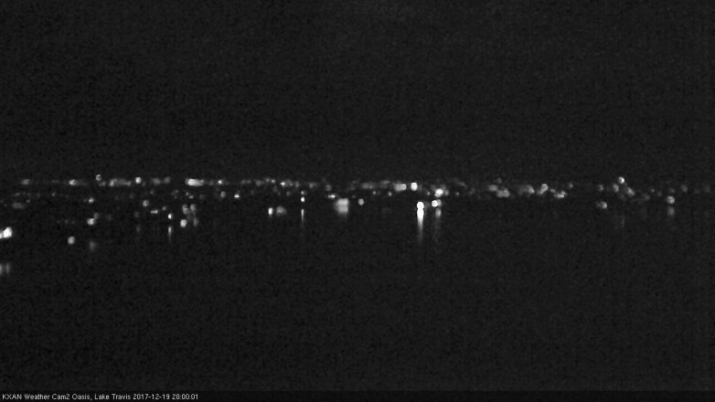 Lake Travis webcam, December 19, 2017 7:25 PM CT