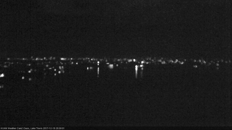 Lake Travis webcam, December 19, 2017 8:00 PM CT