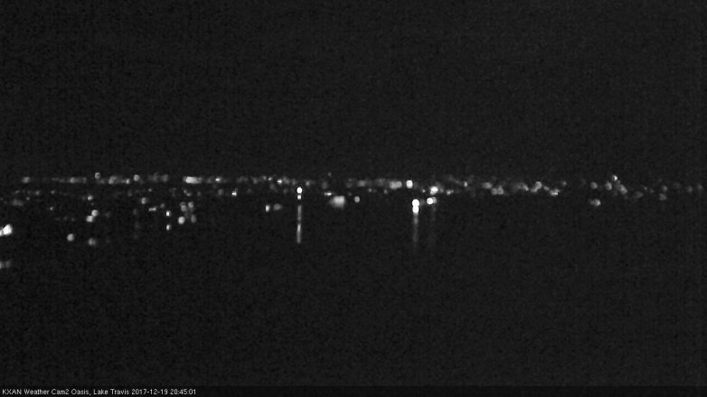 Lake Travis webcam, December 19, 2017 8:05 PM CT