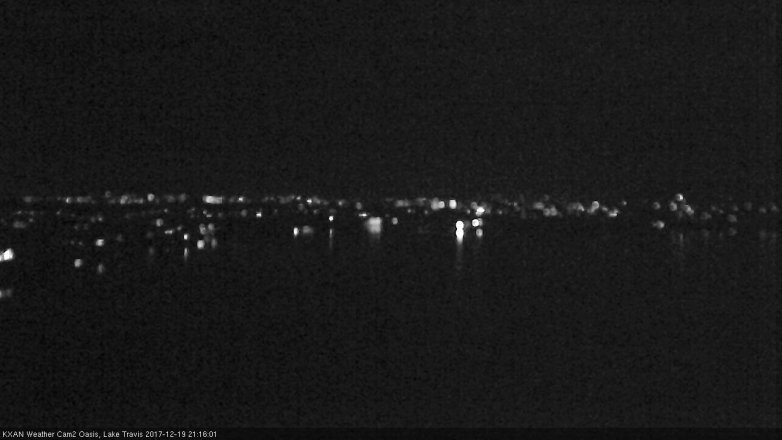 Lake Travis webcam, December 19, 2017 8:45 PM CT