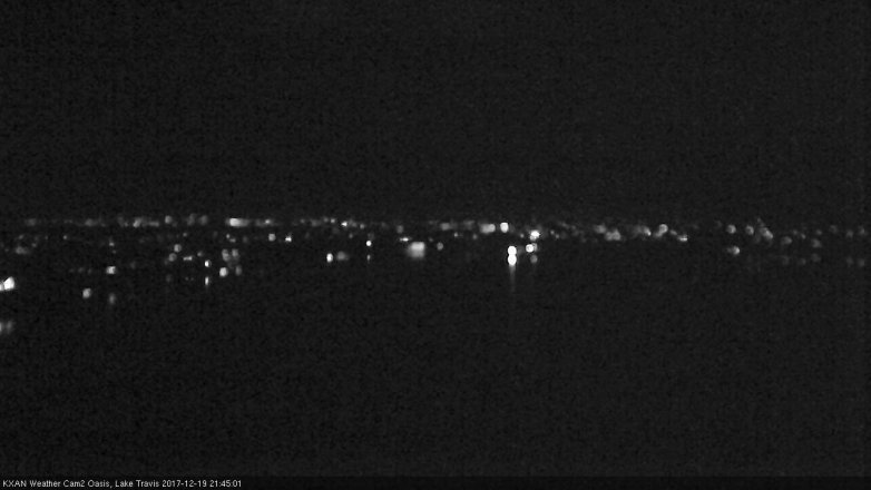 Lake Travis webcam, December 19, 2017 9:05 PM CT