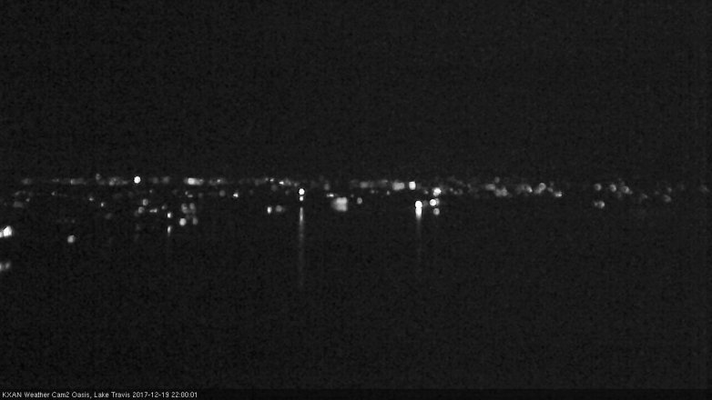 Lake Travis webcam, December 19, 2017 9:10 PM CT