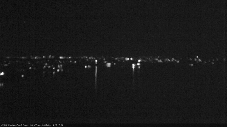 Lake Travis webcam, December 19, 2017 9:20 PM CT