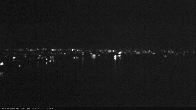 Lake Travis webcam, December 19, 2017 9:35 PM CT
