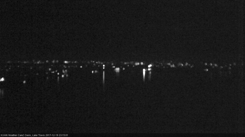 Lake Travis webcam, December 19, 2017 10:20 PM CT