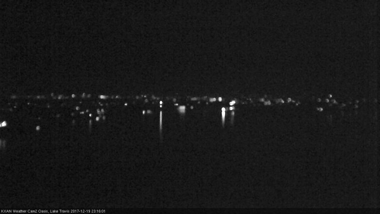 Lake Travis webcam, December 19, 2017 10:25 PM CT