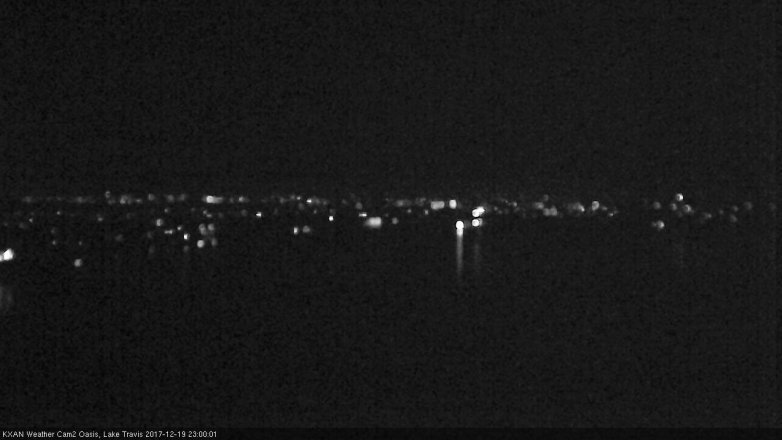 Lake Travis webcam, December 19, 2017 10:30 PM CT