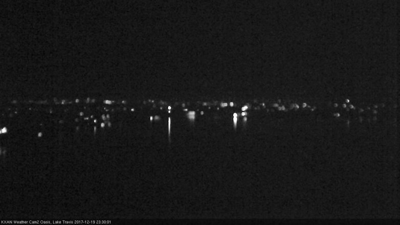 Lake Travis webcam, December 19, 2017 10:40 PM CT