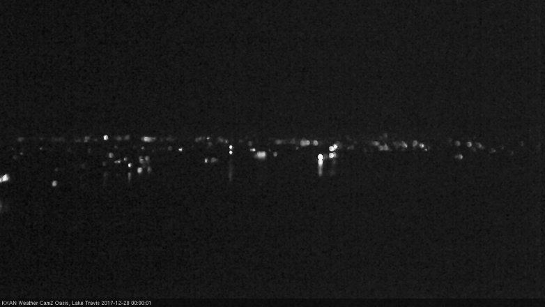 Lake Travis webcam, December 19, 2017 11:15 PM CT