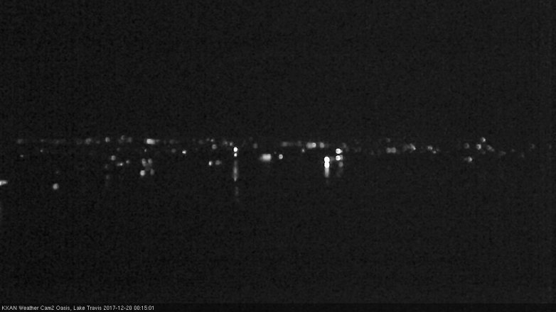 Lake Travis webcam, December 19, 2017 11:25 PM CT