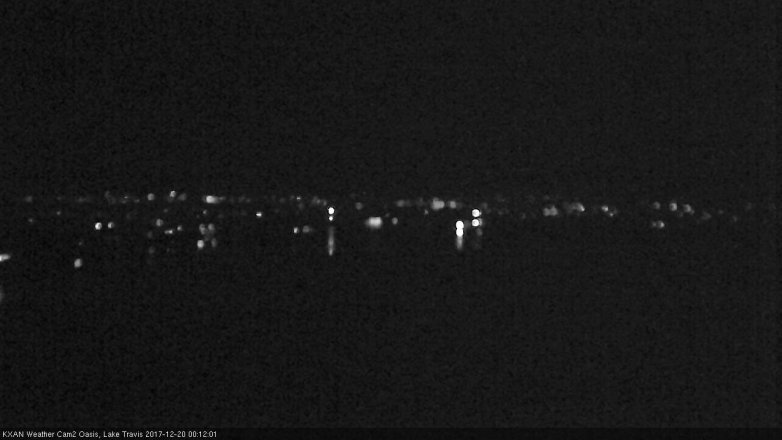 Lake Travis webcam, December 19, 2017 11:30 PM CT
