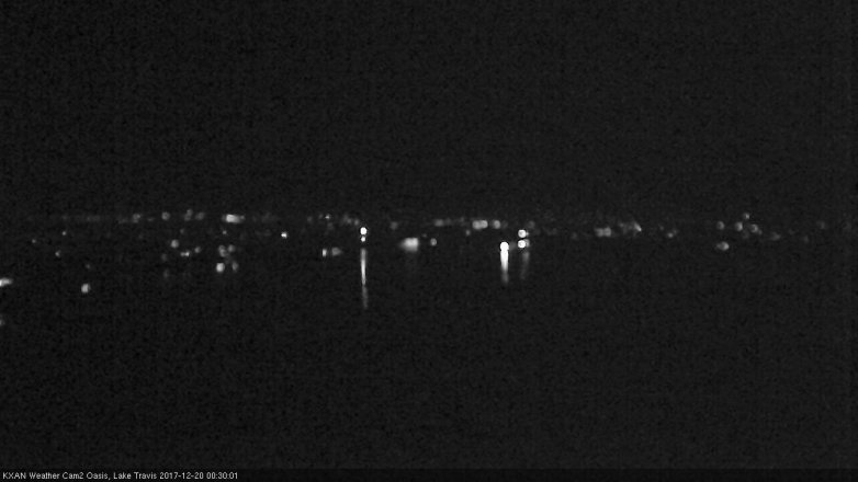Lake Travis webcam, December 19, 2017 11:45 PM CT