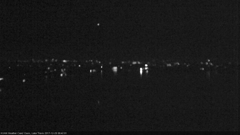 Lake Travis webcam, December 19, 2017 11:50 PM CT