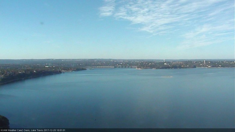 Lake Travis webcam, December 20, 2017 9:15 AM CT