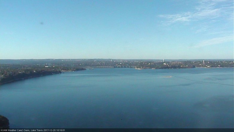 Lake Travis webcam, December 20, 2017 9:20 AM CT