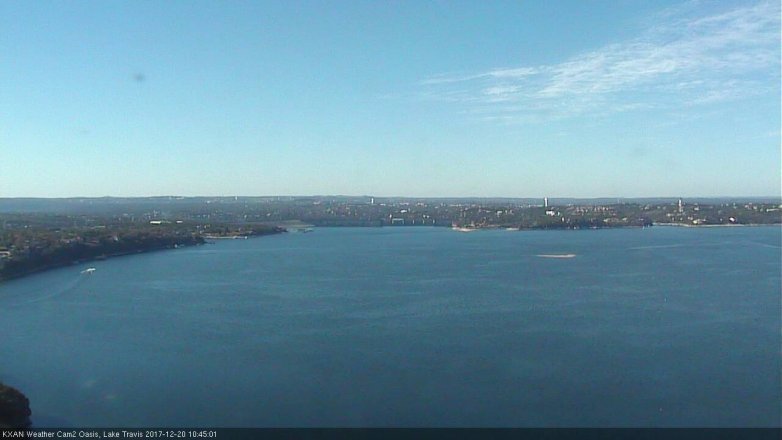 Lake Travis webcam, December 20, 2017 9:50 AM CT