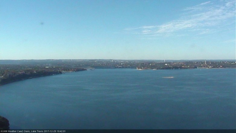 Lake Travis webcam, December 20, 2017 10:05 AM CT