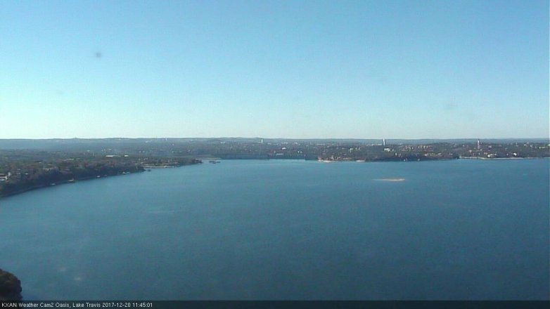 Lake Travis webcam, December 20, 2017 11:00 AM CT