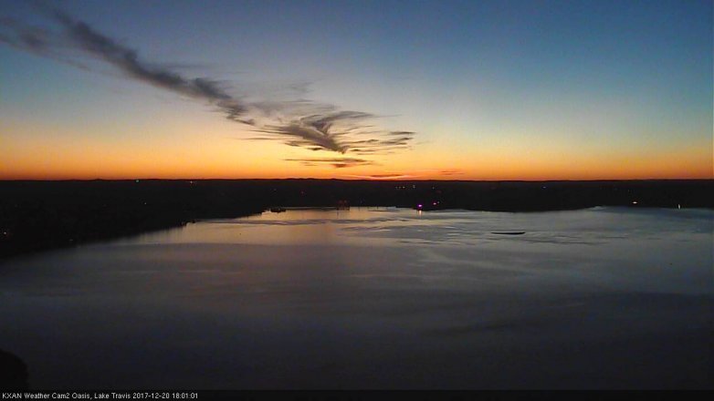 Lake Travis webcam, December 20, 2017 5:25 PM CT