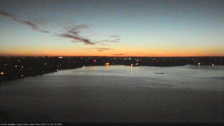 Lake Travis webcam, December 20, 2017 5:30 PM CT