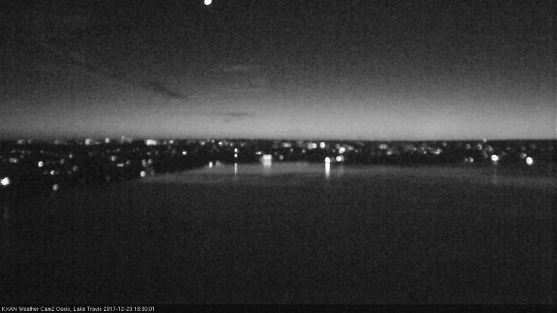 Lake Travis webcam, December 20, 2017 5:40 PM CT