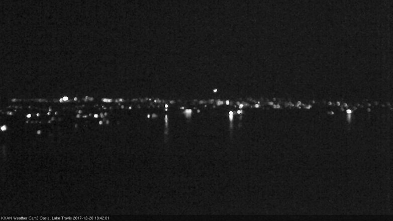 Lake Travis webcam, December 20, 2017 7:05 PM CT