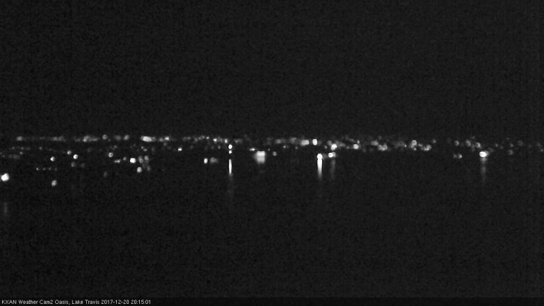 Lake Travis webcam, December 20, 2017 7:30 PM CT