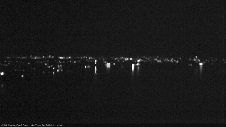 Lake Travis webcam, December 20, 2017 8:45 PM CT