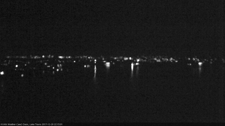 Lake Travis webcam, December 20, 2017 9:35 PM CT