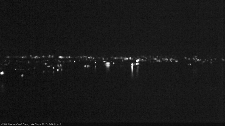 Lake Travis webcam, December 20, 2017 9:45 PM CT