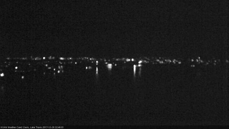 Lake Travis webcam, December 20, 2017 10:00 PM CT