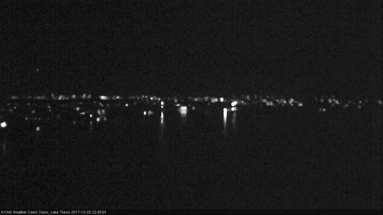 Lake Travis webcam, December 20, 2017 10:05 PM CT