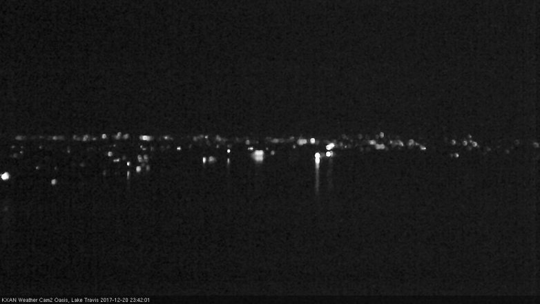 Lake Travis webcam, December 20, 2017 10:45 PM CT