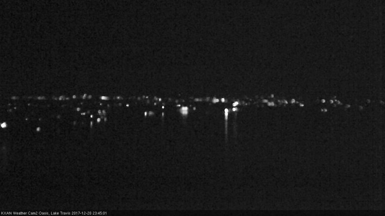 Lake Travis webcam, December 20, 2017 11:10 PM CT