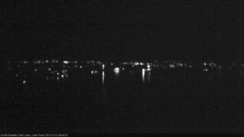 Lake Travis webcam, December 20, 2017 11:50 PM CT