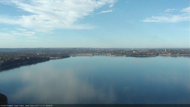 Lake Travis webcam, December 21, 2017 9:00 AM CT
