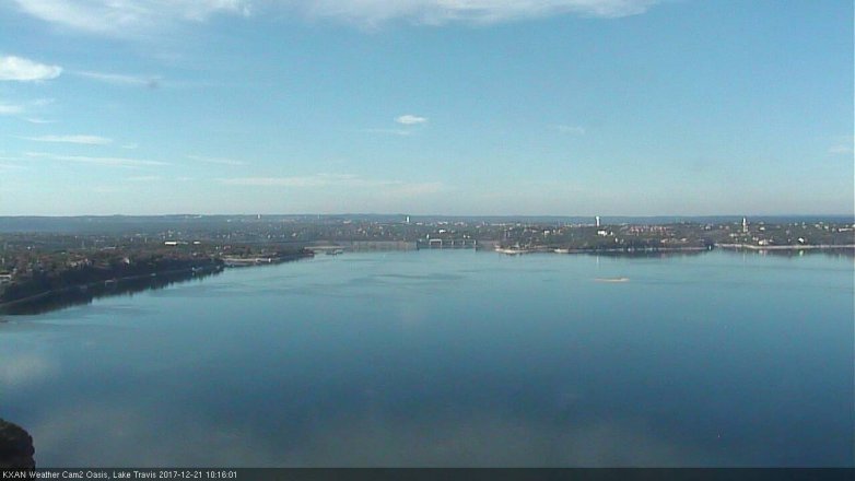 Lake Travis webcam, December 21, 2017 9:25 AM CT