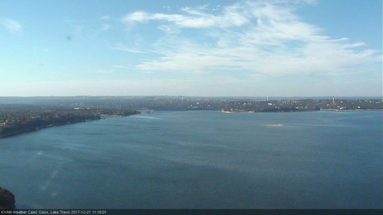 Lake Travis webcam, December 21, 2017 10:20 AM CT