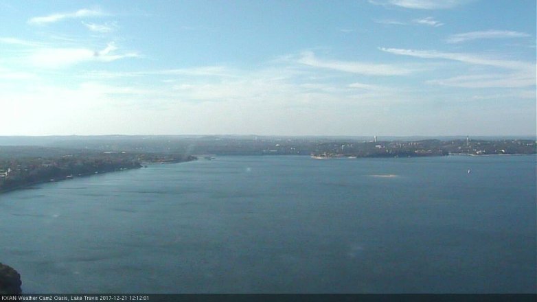 Lake Travis webcam, December 21, 2017 11:20 AM CT