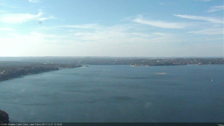 Lake Travis webcam, December 21, 2017 11:25 AM CT