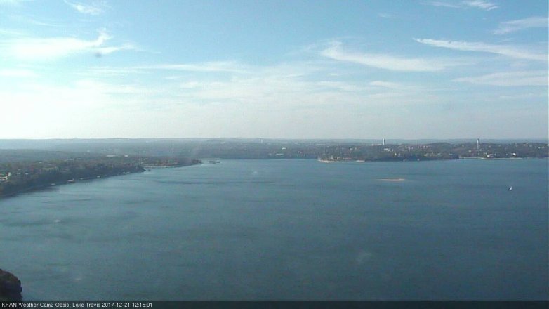 Lake Travis webcam, December 21, 2017 11:35 AM CT