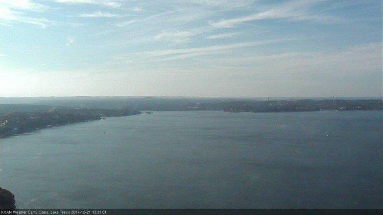 Lake Travis webcam, December 21, 2017 12:40 PM CT