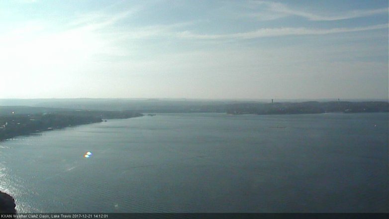Lake Travis webcam, December 21, 2017 1:15 PM CT