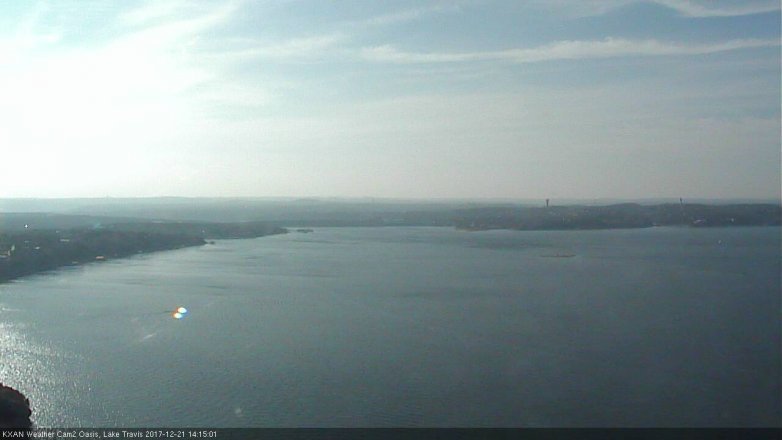 Lake Travis webcam, December 21, 2017 1:35 PM CT