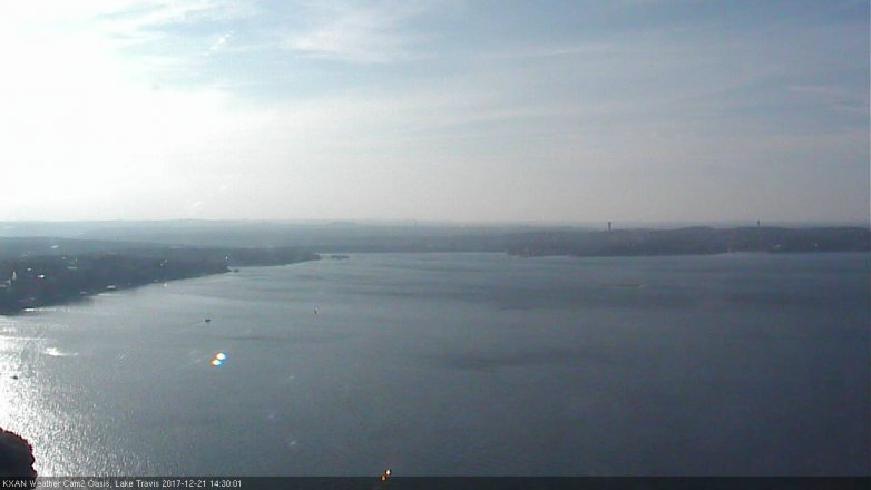 Lake Travis webcam, December 21, 2017 1:55 PM CT